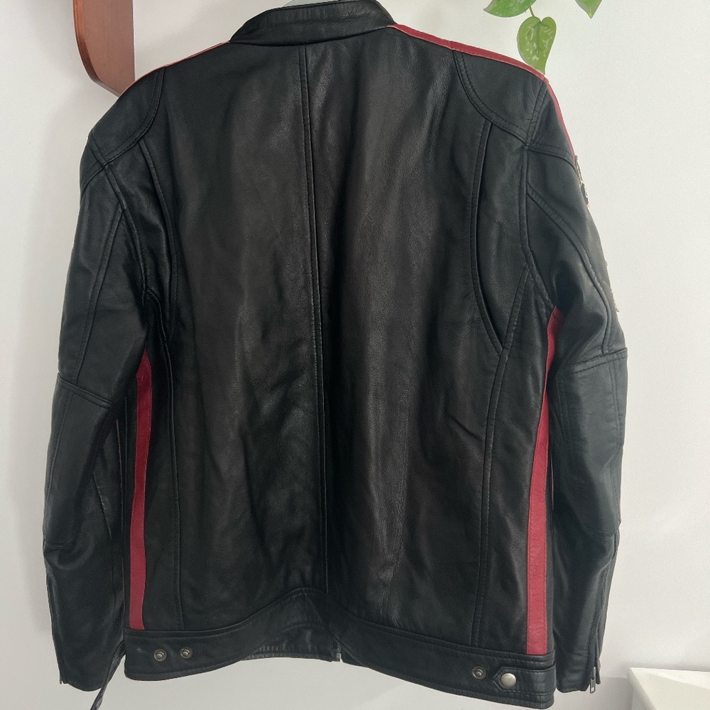 Vintage Patchwork Motorcycle Jacket - image 3